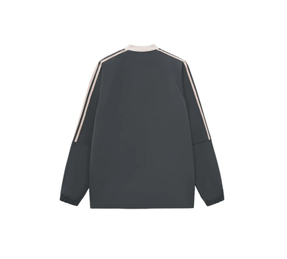 Color-Block V-Neck Long-Sleeve T-Shirt