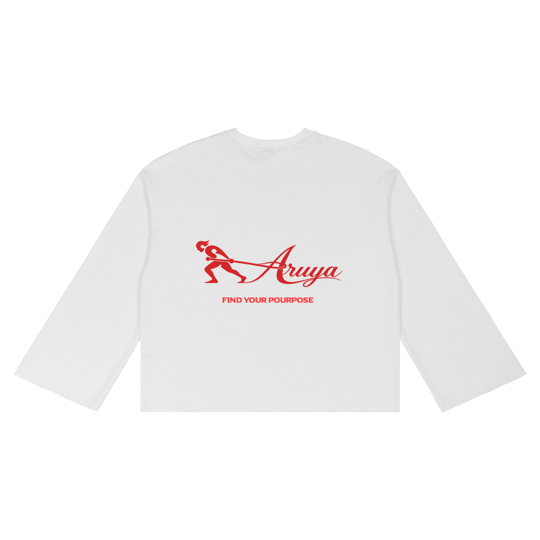WHITE U LINE LONG SLEEVE