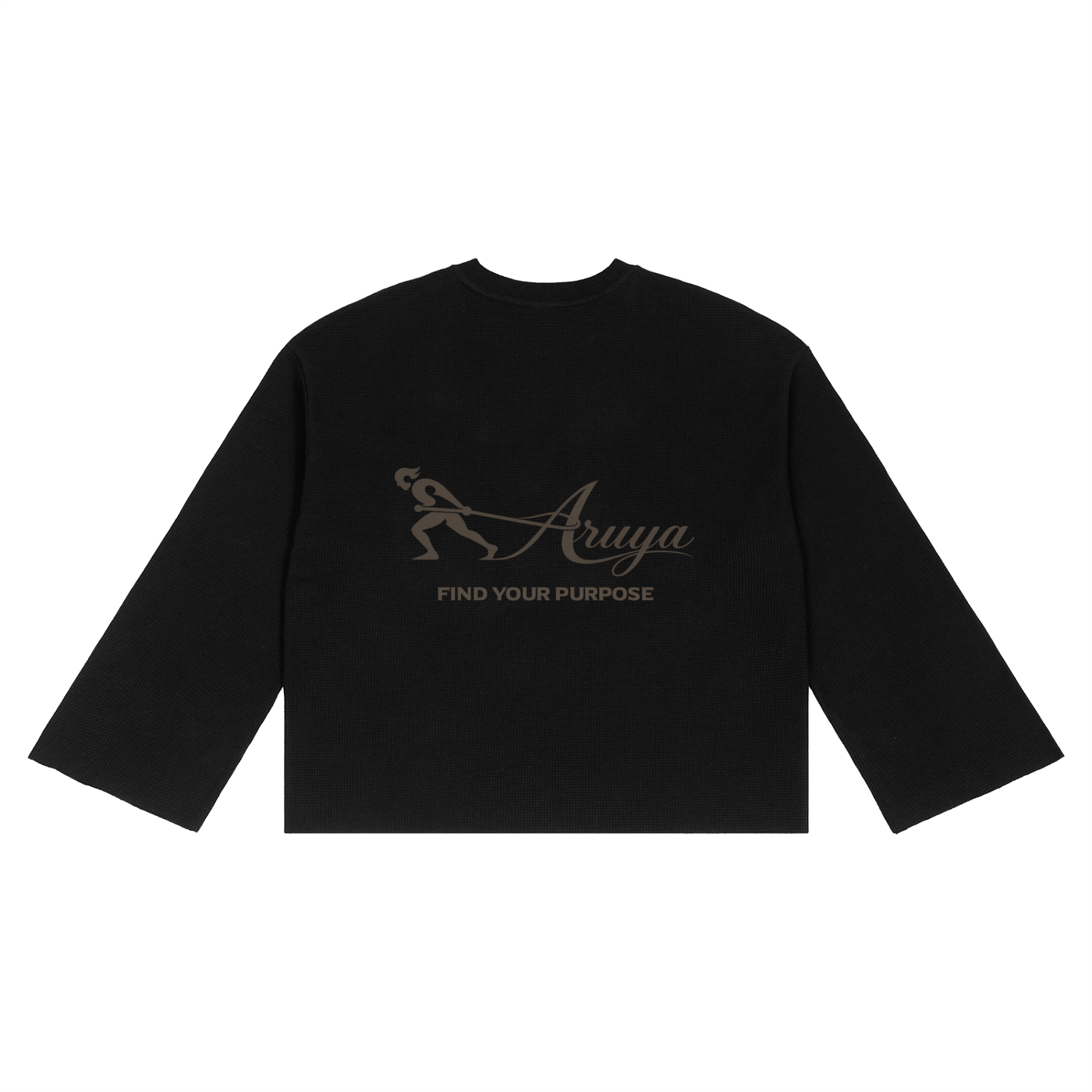 BLACK U LINE LONG SLEEVE