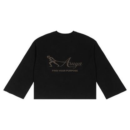 BLACK U LINE LONG SLEEVE