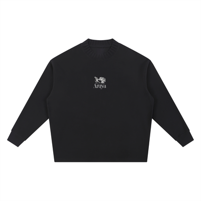 Knitted Round Neck Oversize Sweatshirt