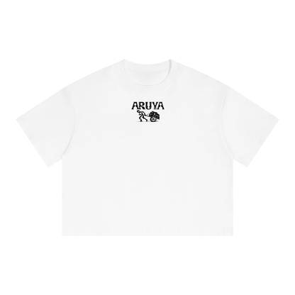 Unisex Boxy Drop Shoulder Crop T-Shirt
