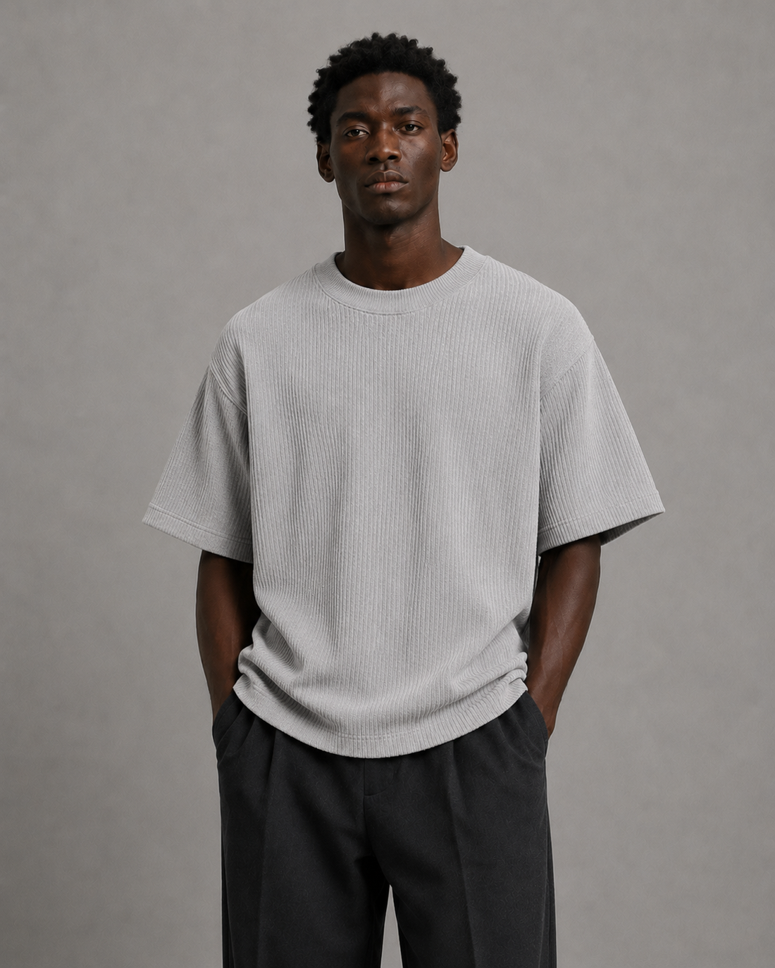 LOFI LINED TEE GRAY