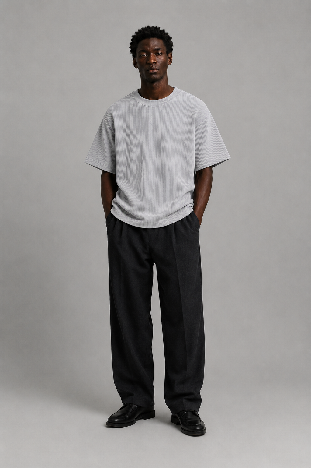 LOFI LINED TEE GRAY