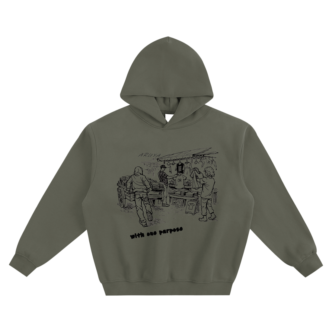 Fleeced Boxy Hoodie
