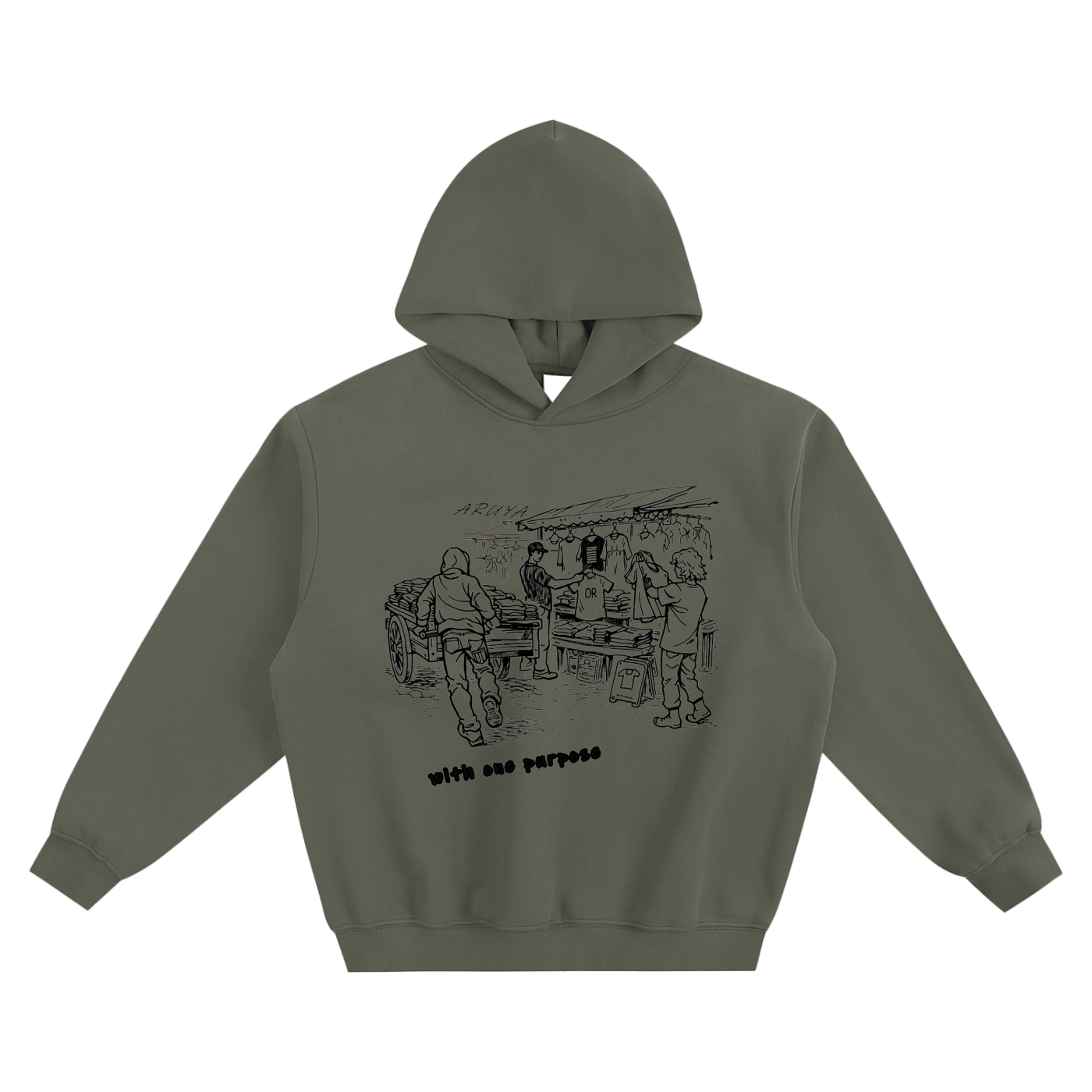 Fleeced Boxy Hoodie