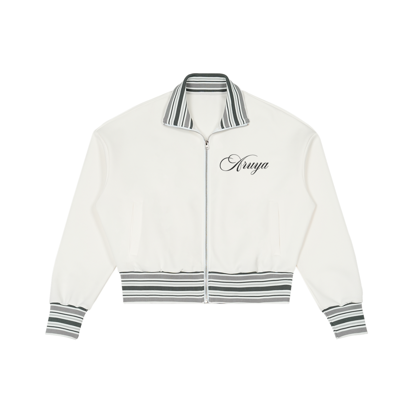 Rib Collar Zip Jacket