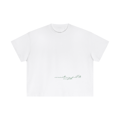 Consistency Script Tee White