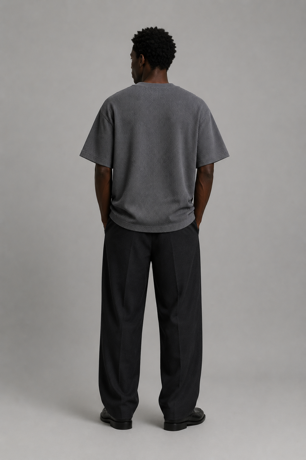 LOFI LINED TEE CHARCOAL