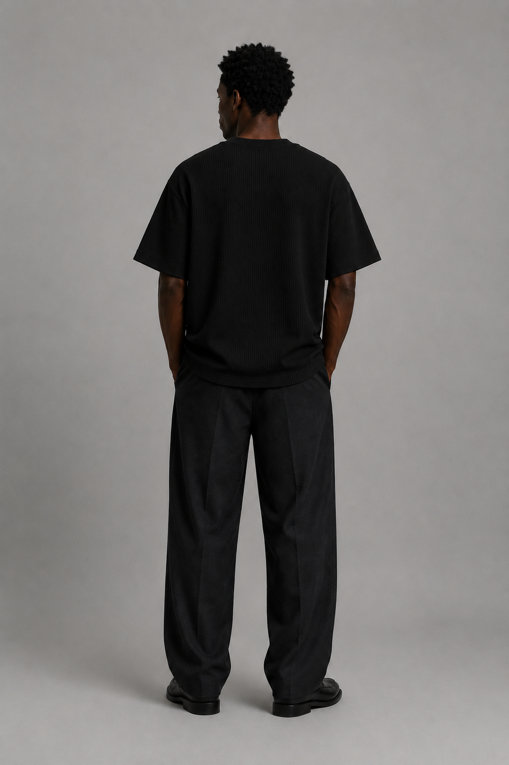 LOFI LINED TEE BLACK