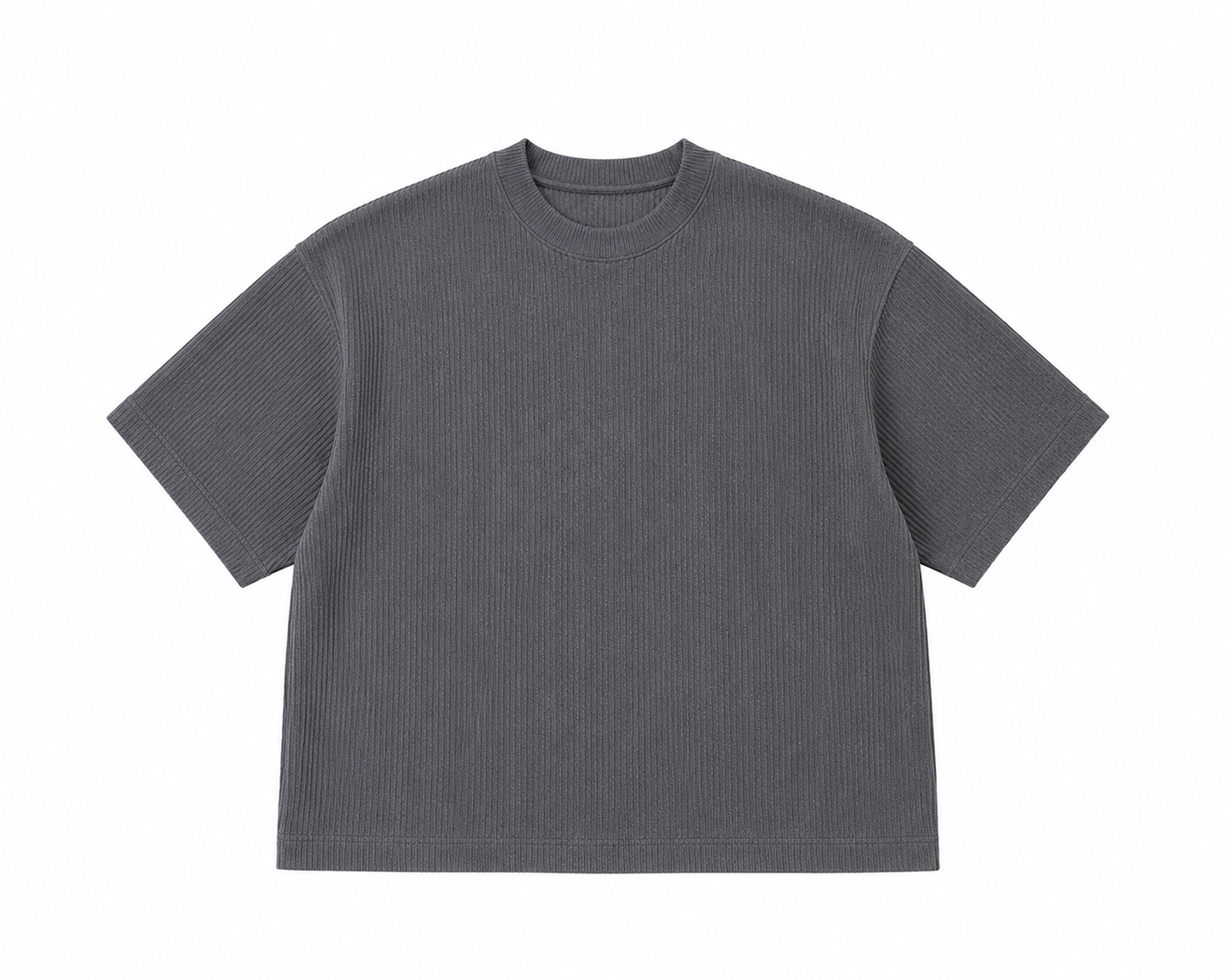 LOFI LINED TEE CHARCOAL