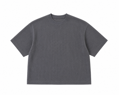 LOFI LINED TEE CHARCOAL
